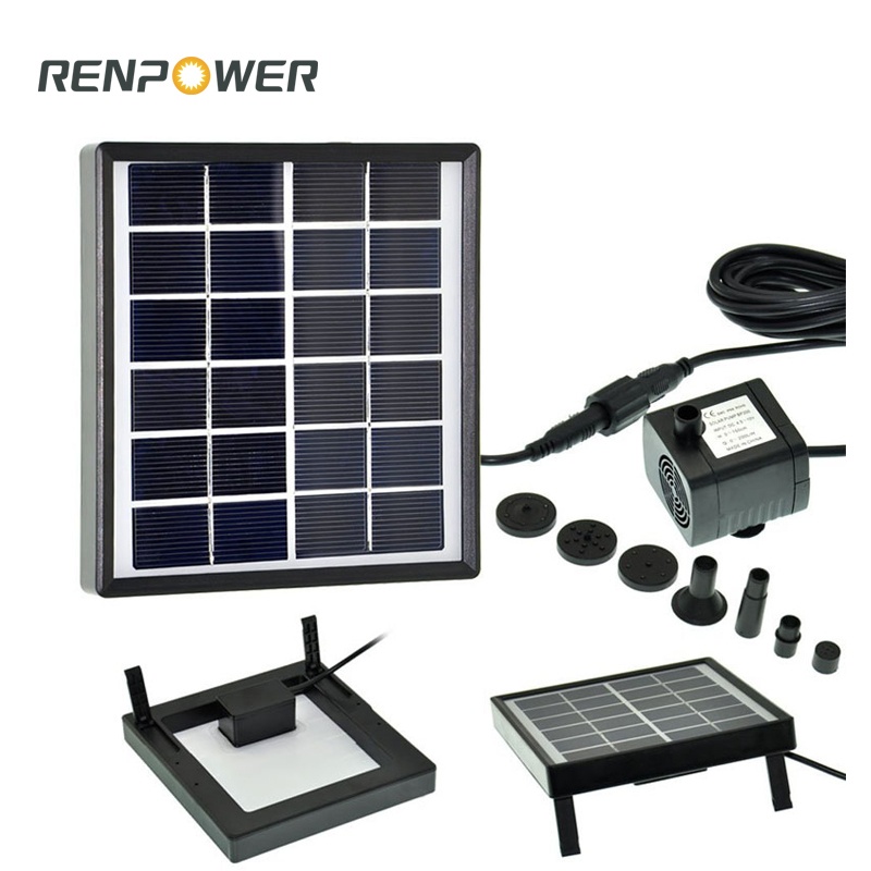 Solárna záhrada Miniatúra 1,5 W DC Fountain Pump Solar Miniature Landscape Fountain Decoration Decoration Pump